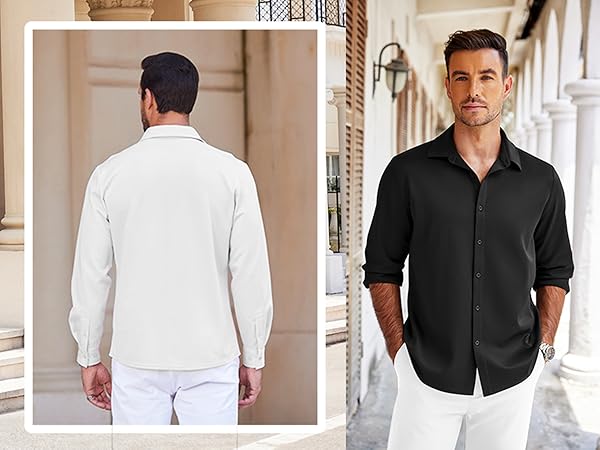 Men''s Long Sleeve Wrinkle Free Shirts Button Down