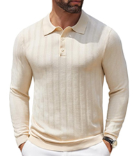 mens knit polo shirt