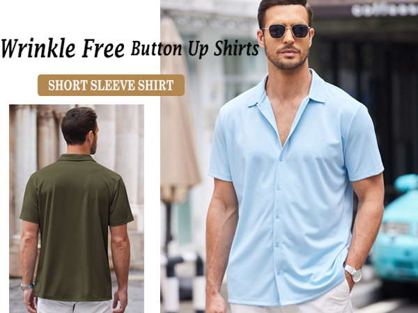 Mens Casual Button Down Shirt