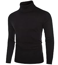 CA001-002-turtleneck lightweight pullover-black