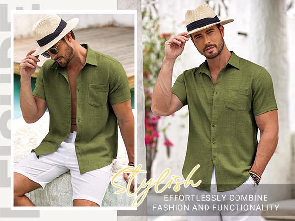 mens short sleeve button up shirts