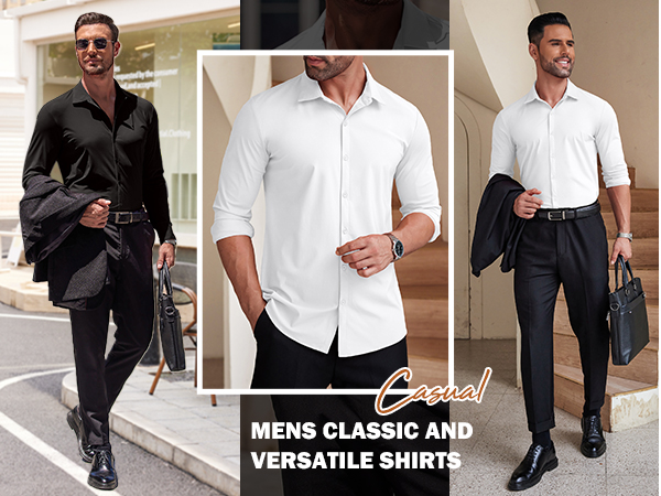 mens wrinkle free dress shirt