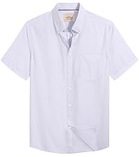 Men Short Sleeve Oxford Shirt