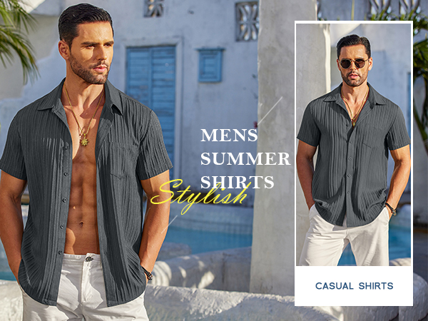 summer short sleeve shirts for men