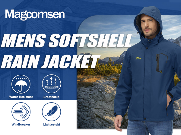 Men''s Softshell Rain Jacket