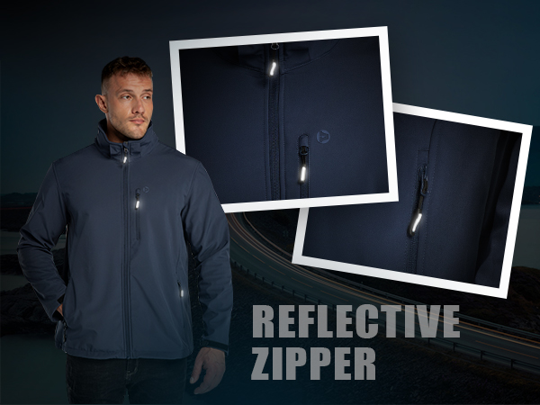 Reflective zipper