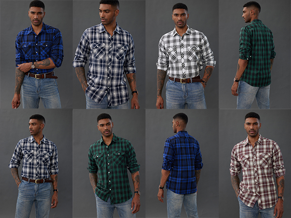 mens casual button down shirts long sleeve flannel plaid cotton shirt untucked shirts with pockets