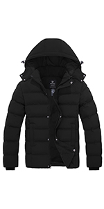 Men''s Hooded Winter Coat Warm Puffer Jacket Thicken Cotton Coat