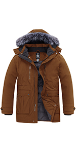 Wantdo Men''s Puffer Jacket Thick Winter Coats Warm Parka Outerwear