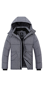 Wantdo Men&#39;s Hooded Winter Coat Puffer Jacket Thicken Bubble Coat