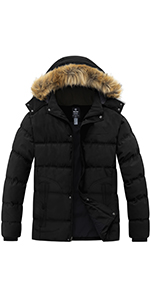 Wantdo Men''s Winter Puffer Jacket Thicken Winter Coat Warm Padded Jacket