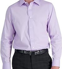 lilac purple haggar mens premium comfort classic fit dress shirt