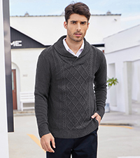 mens shawl collar sweater