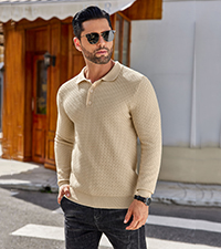 mens knit polo shirts