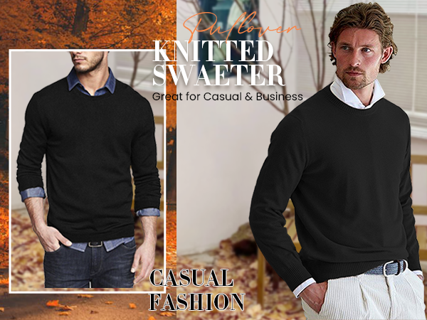 COOFANDY Men&#39;s Crew Neck Sweater