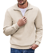 Men Quarter Zip Up Pullover