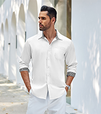 linen dress shirts for men long sleeve