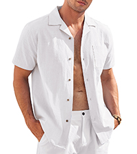 mens summer beach linen shirts