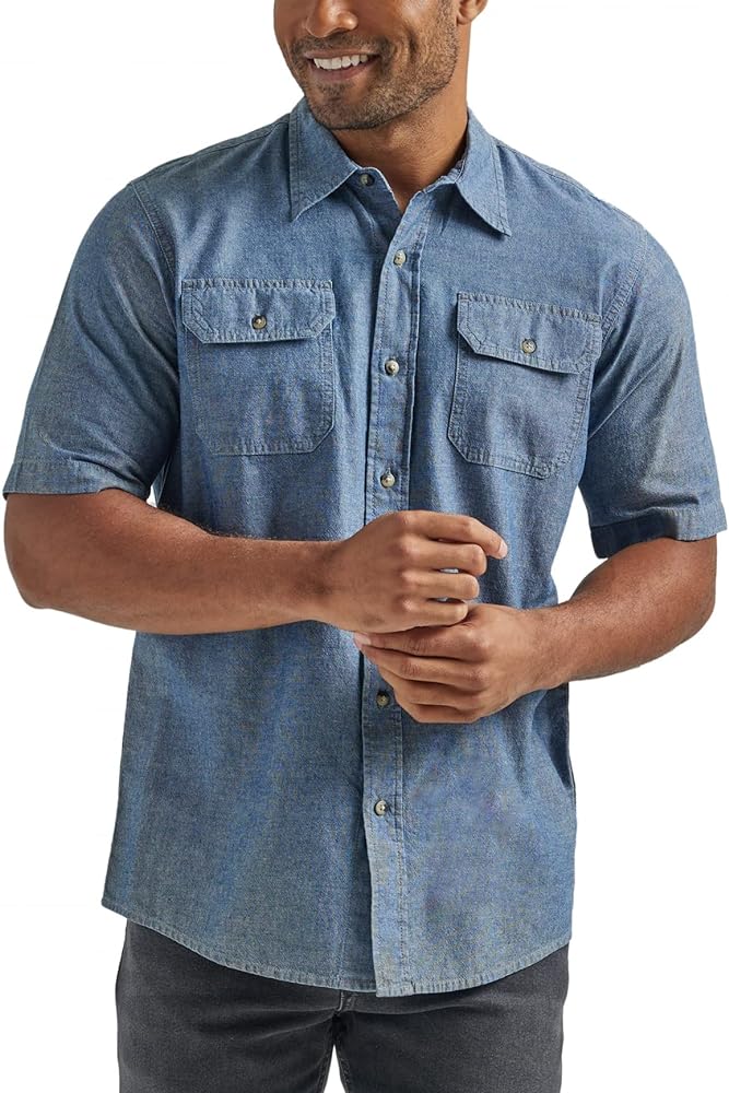 Wrangler Authentics Men's Short Sleeve Classic Woven Shirt