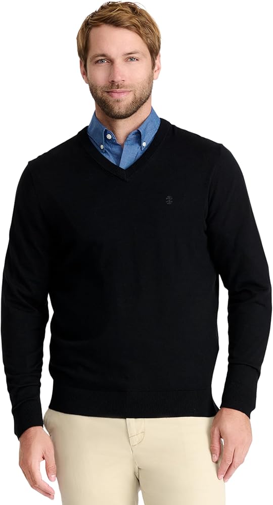 IZOD Men's Premium Essentials Solid V-Neck Sweater