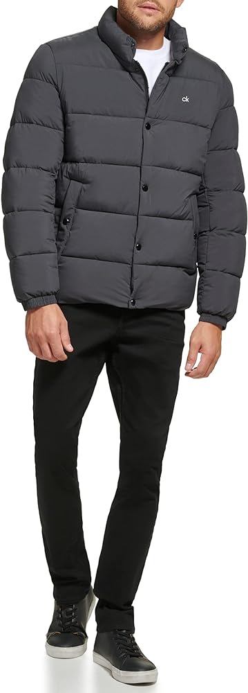 Calvin Klein Puffer Jacket-Men, Winter Coat, Water Resistant