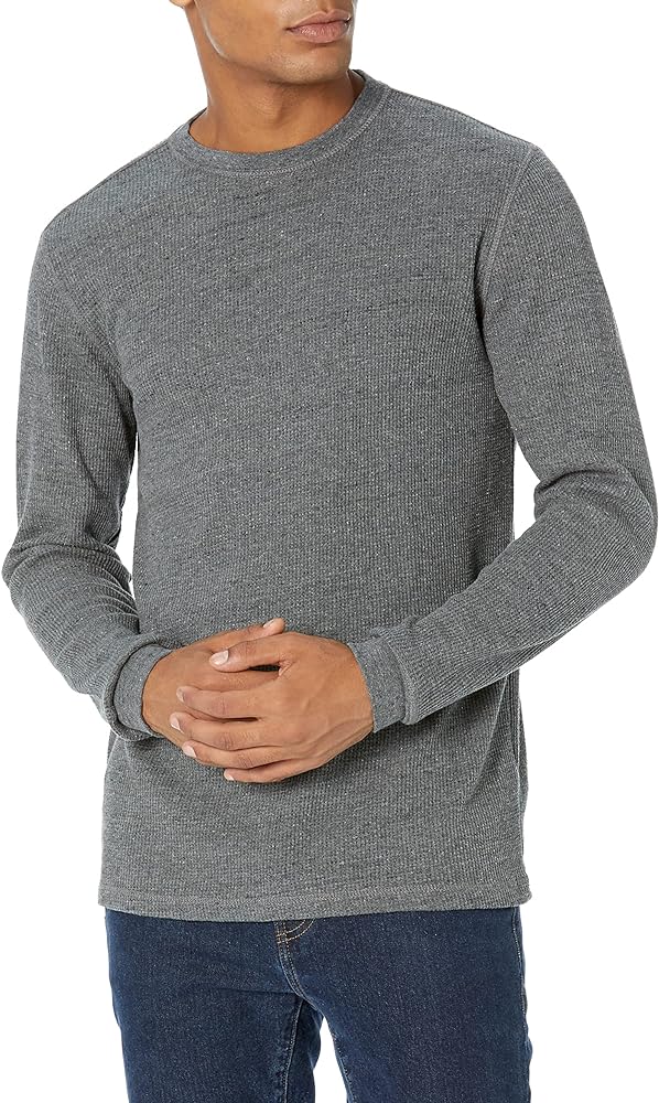 Amazon Essentials Men's Slim-Fit Long-Sleeve Waffle Shirt