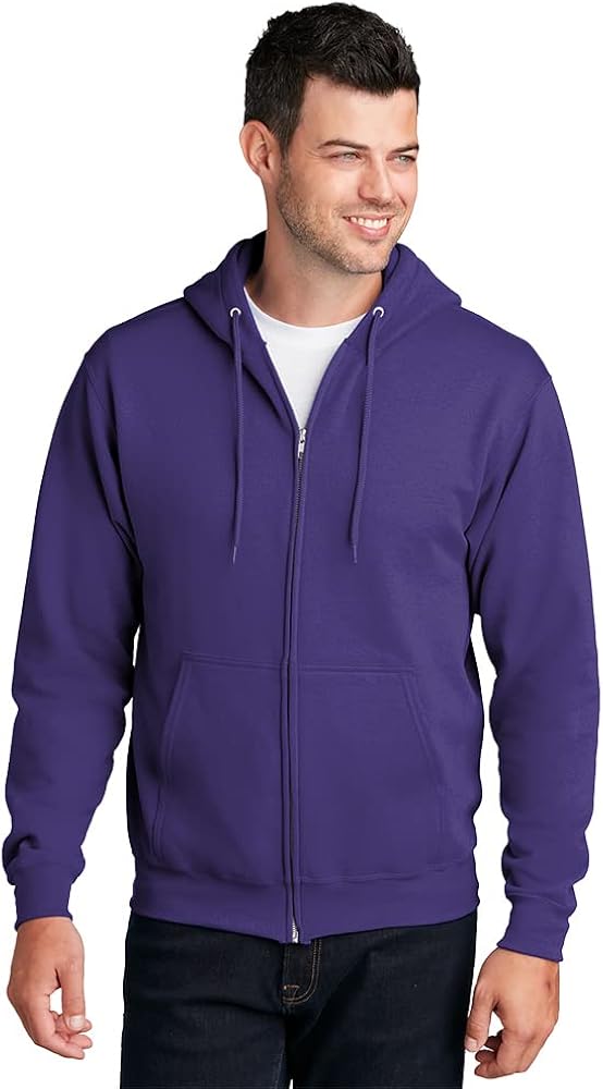 Port & Company Men's Classic Full Zip Hooded Sweatshirt