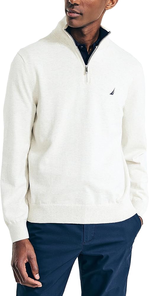 Nautica Men's Navtech Quarter-Zip Sweater